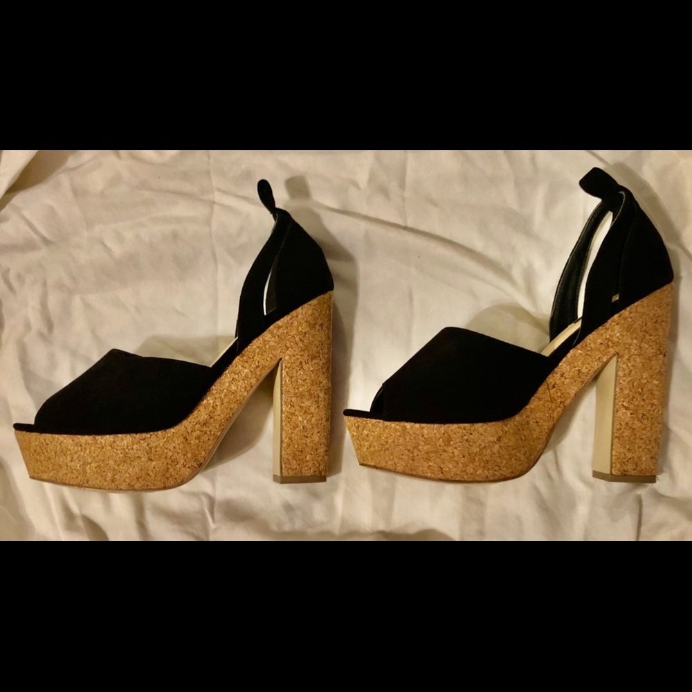 Cork platform and chunky heels - Picture 5 of 7